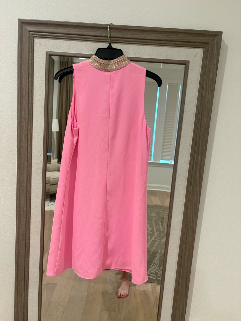 Lilly Pulitzer Pink Mini Dress with Gold Embellishment - Picture 2 of 4